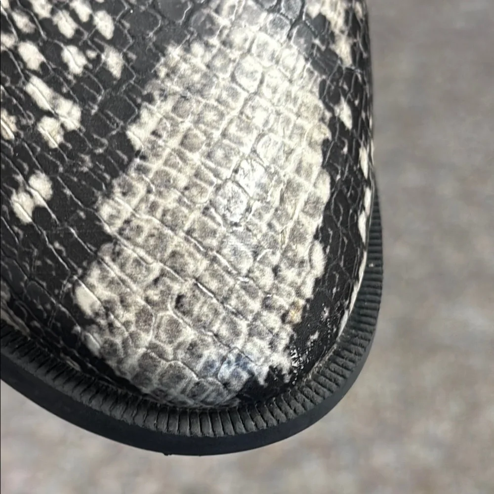 Steve Madden Devan Snakeskin Ankle Boots - Black and Grey - Picture 10 of 10